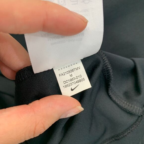 Nike Golf Shirt Mens M Medium Black Micro Pique 2.0 Performance Golf Polo - Picture 9 of 13